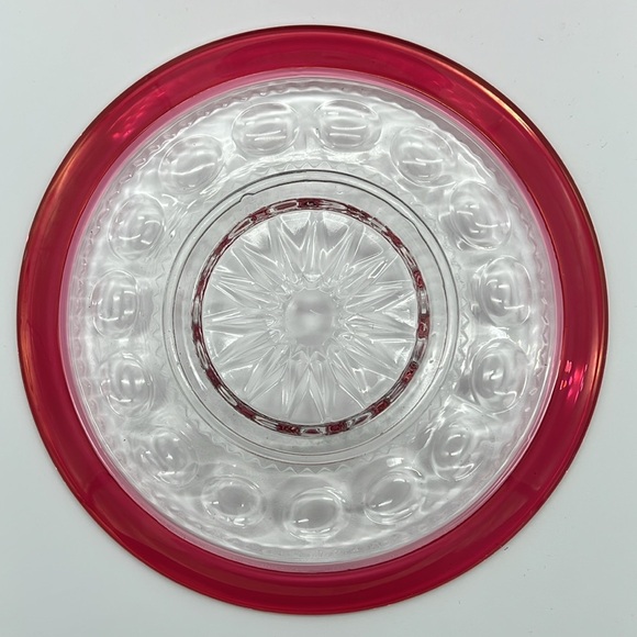 Vintage Tiffin-Franciscan King's Crown Ruby Red Flashed Salad Plates (Set of 6) - Picture 3 of 9